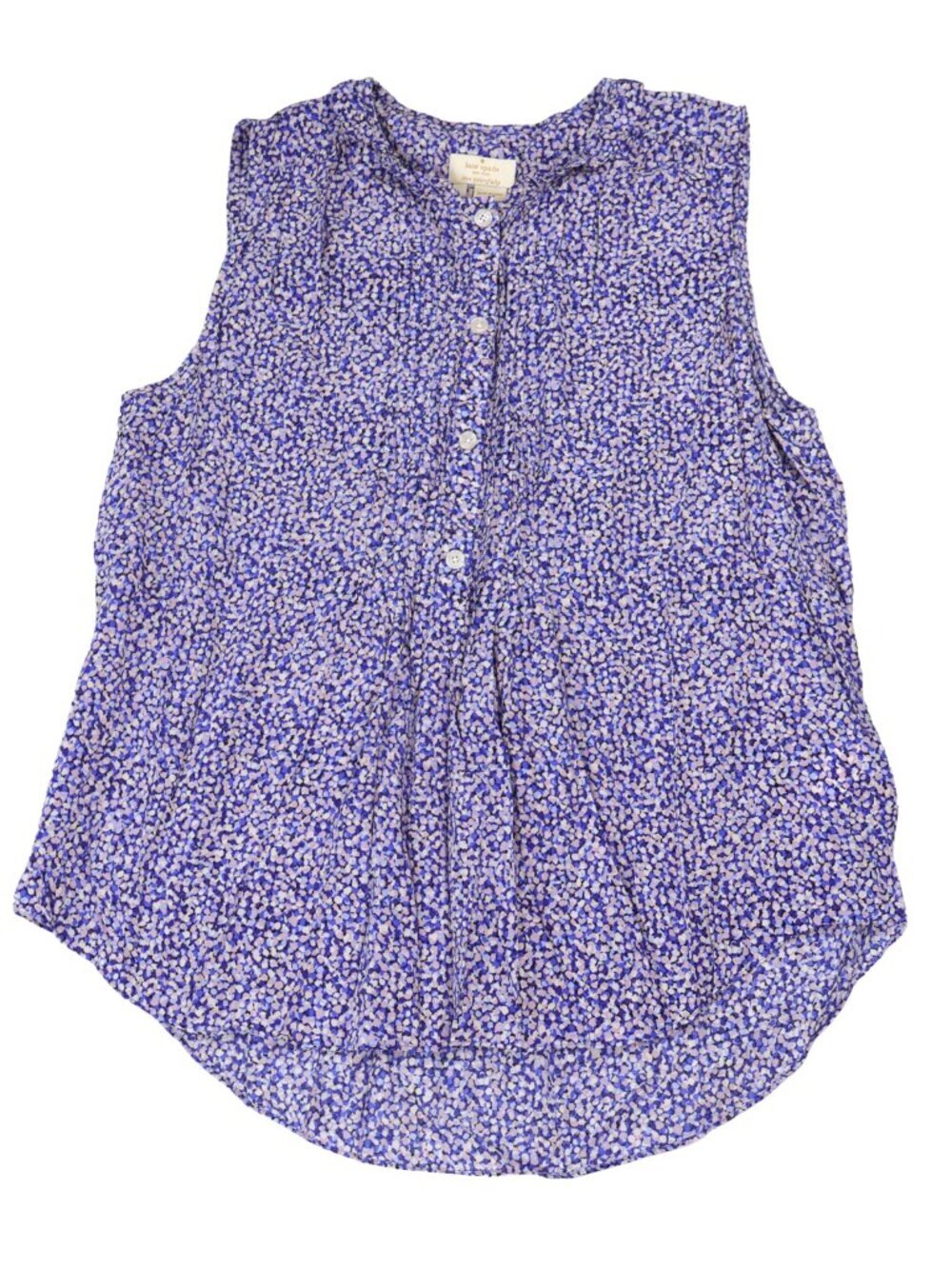 Kate Spade New York Silk Blend Dotted Sleeveless Blouse Size Large